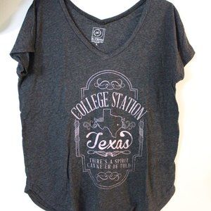 V Neck College Station Tee